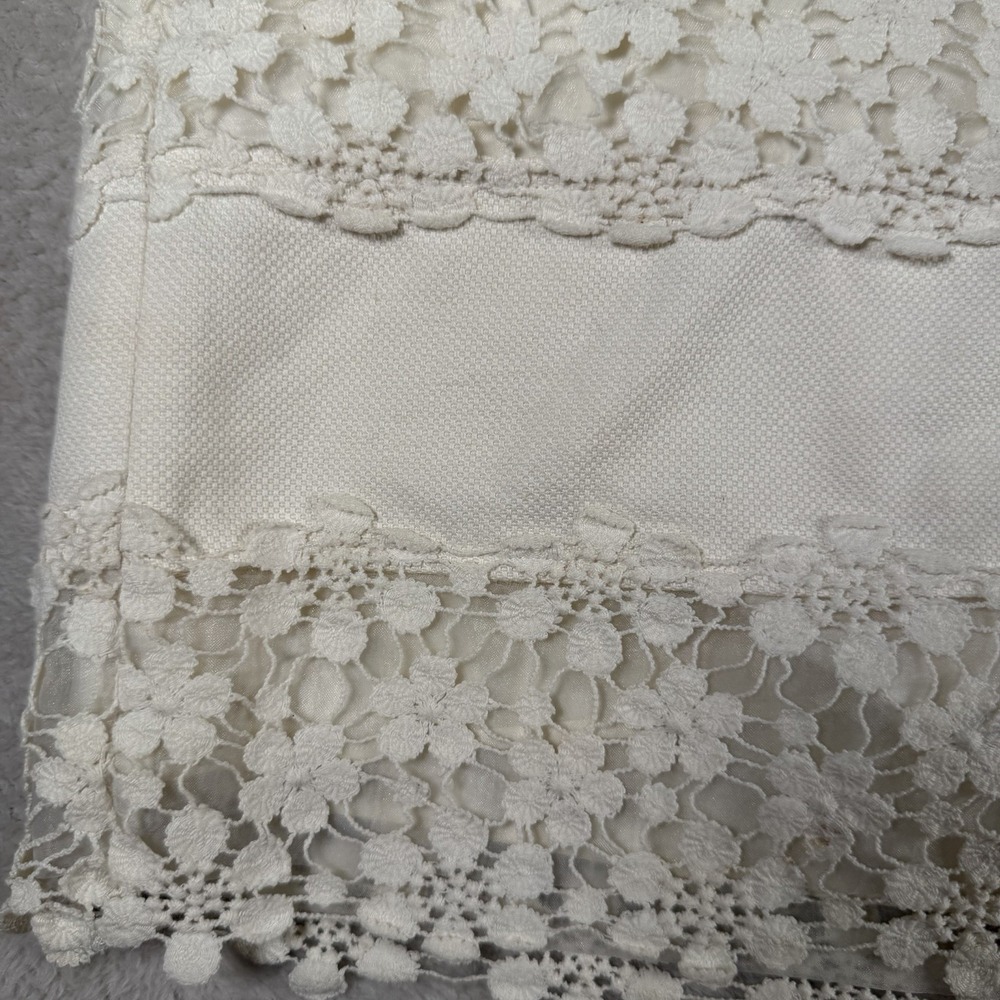 J Crew Ivory Crochet Lace Skirt Womens 4 Lined Cottagecore Feminine - Picture 2 of 13